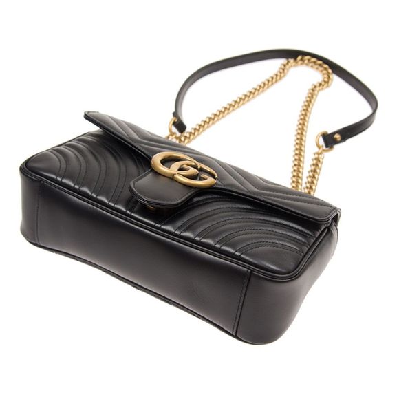 Gucci GG Marmont Shoulder Bag Calfskin Black - Picture 4 of 5